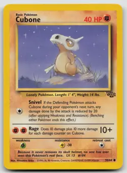 Pokemon Card Cubone Common Jungle 50/64 - Image 1