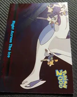 Topps Pokemon The Movie 2000 LUGIA ACROSS THE ICE SILVER FOIL CARD #54 Blue Logo - Image 3
