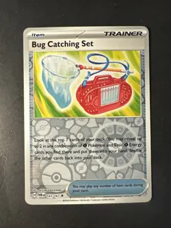 2024 Pokemon Twilight Masquerade Reverse Holo Trainer Item Bug Catching Set 143 - Image 1