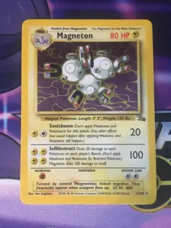 Magneton - 11/62 - Holo Rare - Fossil Pokemon - LP - Image 1