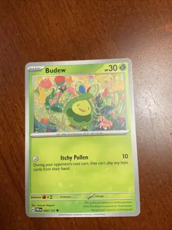 Budew 004/131 Prismatic Evolutions Regular Pokemon TCG Card - Image 1