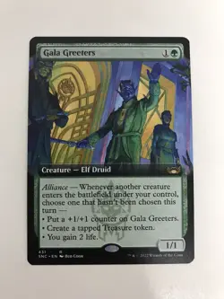 Gala Greeters Extended Borderless MTG Magic the Gathering Card NM Near Mint SNC - Image 1