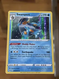 Swampert 064/264 Swsh08: Fusion Strike Holo Pokemon Card - Image 1