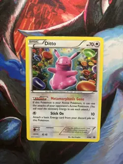Pokemon Holo Black Star Promo card Ditto- XY40 MP/DMG - Image 1