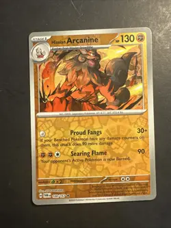 2024 Pokemon S&V Twilight Masquerade Reverse Holo Foil Hisuian Arcanine 100 /167 - Image 1
