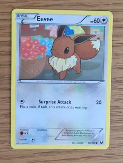 Pokemon Card Eevee Dark Explorers Common 83/108 Near Mint - Image 1