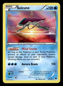 Suicune 30/122 Rare Holo BREAKpoint Pokemon Card - 2 - Image 2
