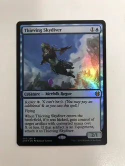 Thieving Skydiver Foil MTG Magic the Gathering Card NM Near Mint ZNR - Image 1