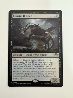Caustic Bronco Foil MTG Magic the Gathering Card NM Near Mint OTJ - Image 1