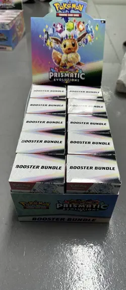 Pokemon TCG: Prismatic Evolutions Booster Bundle Display Case - Unsealed - Image 1