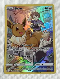 Eevee TG11/TG30 Ultra Rare Trainer Gallery Card Brilliant Stars NM Condition - Image 1