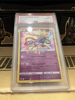 2020 Pokemon Vivid Voltage 082/185 Zacian - Amazing Rare PSA 10 GEM MINT - Image 3
