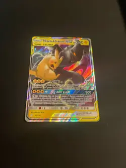 Pokemon TCG Sm: Team Up Pikachu Zekrom GX Ultra Rare Holo Card 33/181 - Image 1
