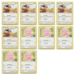 Pokemon TCG Eevee Chansey Colorless Evolving Skies, Pokemon GO 10 NM - Image 1