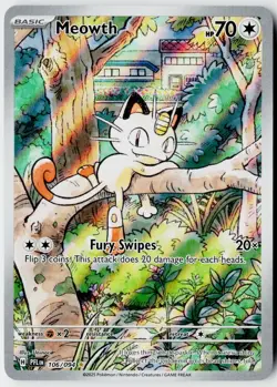 Pokemon TCG ME02: Phantasmal Flames Meowth 106/094 Illustration Rare - Image 1
