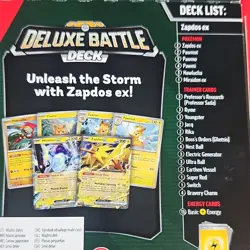 Pokemon Deluxe Battle Deck Zapdos ex Sealed 60-Card Foil Deck w/ Coin & Playmat - Image 4