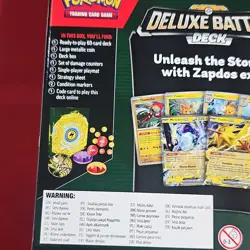 Pokemon Deluxe Battle Deck Zapdos ex Sealed 60-Card Foil Deck w/ Coin & Playmat - Image 5