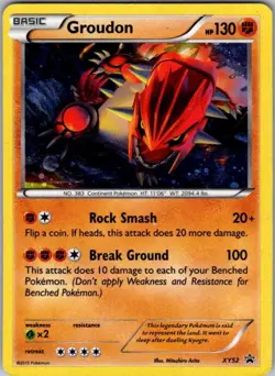 Groudon Promo Holofoil Heavily Played PR XY52 - Image 1