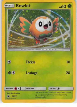 Rowlet SM22 Promo SM Black Star Promos Pokemon LP - Image 1