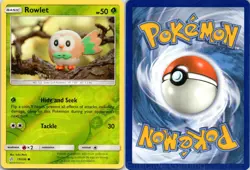 Rowlet 17/236 Common Cosmic Eclipse Pokemon Reverse Holo LP Morii - Image 3