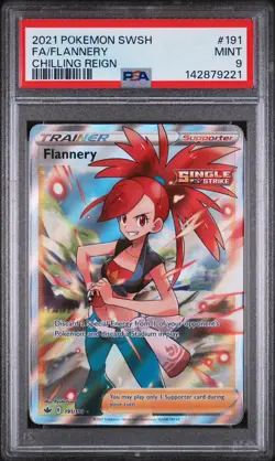 2021 Pokemon SWSH Chilling Reign Flannery #191/198 PSA 9 - Image 3