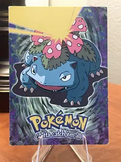 Venusaur-1999 Pokemon Topps Movie Evolution-regular-Black logo-E3 of 12-LP - Image 1