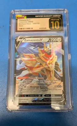 Pokemon TCG Zamazenta V 105/172 Ultra Rare CGC Pristine 10 - Image 1
