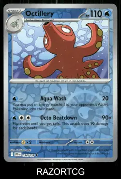 OCTILLERY 034/159 UC JOURNEY TOGETHER POKEMON REVERSE HOLO NM/M - Image 1