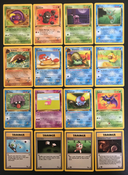 Complete 1st Edition Commons Pokemon Fossil Set WOTC Vintage NM/LP - Image 1