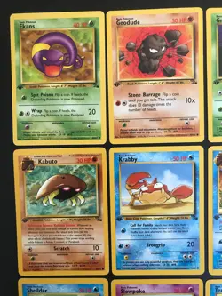 Complete 1st Edition Commons Pokemon Fossil Set WOTC Vintage NM/LP - Image 2