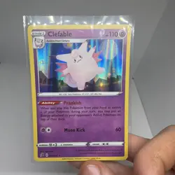 Pokemon Clefable Holo Rare SWSH02: Rebel Clash 075/192 LP+ - Image 1