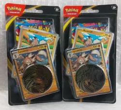 Set Of 2 Pokemon Mega Evolution Premium Checklane Blisters NEW - Image 1