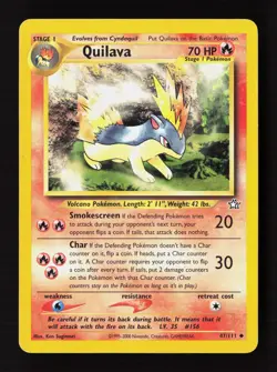 Quilava 47/111 Uncommon Neo Genesis Pokemon Unlimited Moderately Played - Image 1
