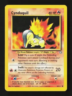 Cyndaquil 56/111 Common Neo Genesis Pokemon Unlimited Moderately Played - Image 1