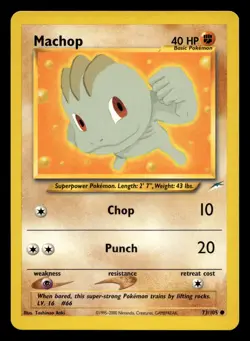 Machop 73/105 Common Neo Destiny WOTC Pokemon NM - Image 1