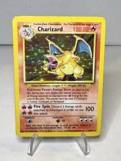 Charizard 4/102 Base Set Holo Rare Vintage Pokemon Card WOTC 1999 LP/MP - Image 1