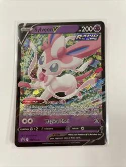 Sylveon V Ultra Rare V Black Star Promo SWSH202 Pokebro BSP - Image 1
