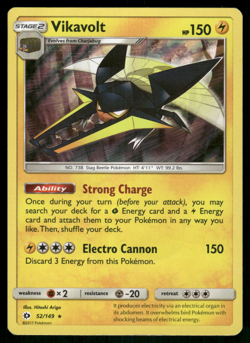 Pokemon TCG - Sun & Moon - Vikavolt 52/149 Holo - P - Image 1