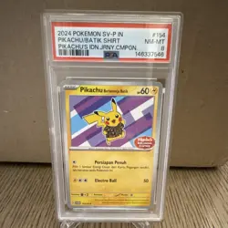 The Pokemon Company Pikachu 154/SV-P Sv-P ID Promo PSA 8 2024 - Image 1