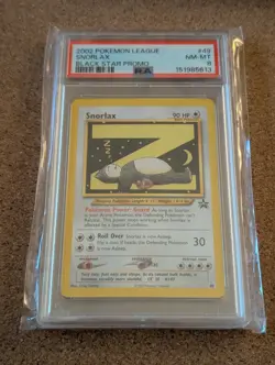 Pokemon TCG 2002 Pokemon League Snorlax Black Star Promo #49 PSA 8 - Image 3