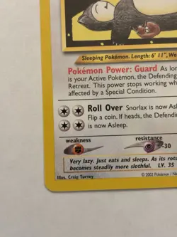 2002 Pokemon TCG Snorlax #49 WOTC Black Star Promo NM/Mint - Image 5