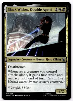 Black Widow, Double Agent 208 Marvel Super Heroes Foil NM Magic: The Gathering - Image 1