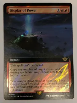 Display of Power (Extended Art) (Surge Foil) Lord of the Rings - MTG RARE - Image 1