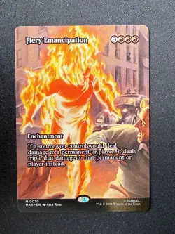 Fiery Emancipation BORDERLESS - Marvel Super Heroes (MTG) - Image 1