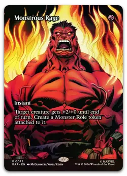 Monstrous Rage (Borderless) #72 (Foil) NM Marvel Universe Eternal-Legal - Image 1