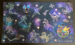 Pokemon Center Original TCG Pikachu Cosmog Galaxy Look Upon the Stars Playmat - Image 1