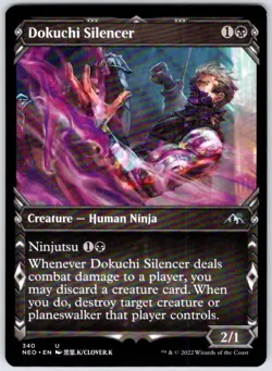 Dokuchi Silencer (Showcase) 340 Kamigawa: Neon Dynasty MTG NM - Image 1
