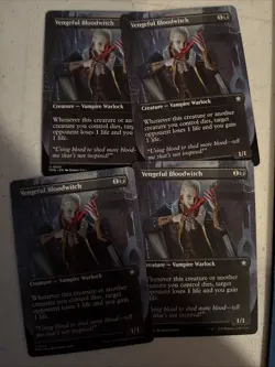 4x Vengeful Bloodwitch Borderless Foundations Black Vampire Warlock NM Magic - Image 1