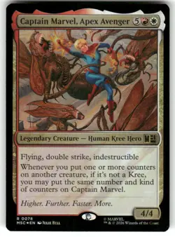 Captain Marvel, Apex Avenger (Surge Foil) 78 Holo Commander: Marvel Super Heroes - Image 1
