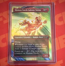 MTG: Human Torch, Johnny Storm 0321 Borderless Foil Uncommon Marvel Super Heroes - Image 1